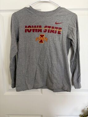 Nike Gray Iowa State Red and Gold Long Sleeve Tee